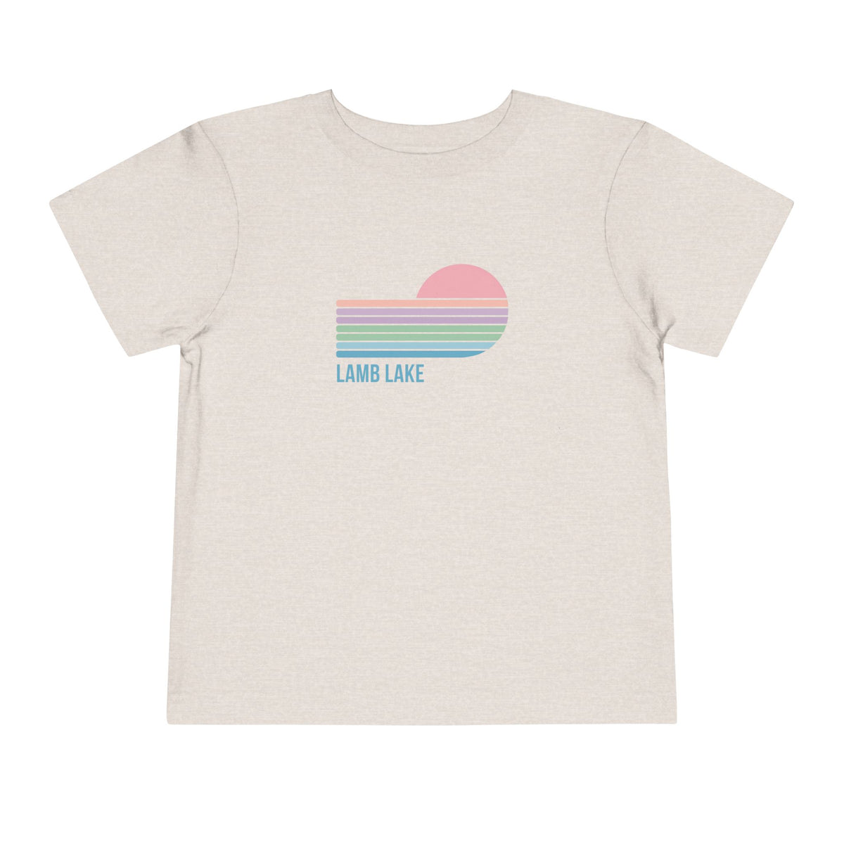 Toddler Tee - Retro Heart Sunset "Lamb Lake"