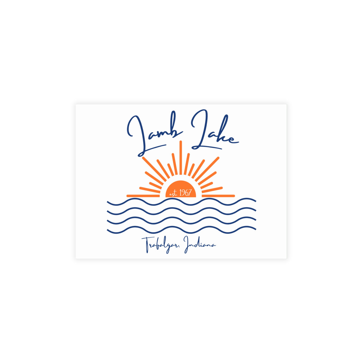 Postcard Bundles (envelopes not included) - Lamb Lake Script Sunset over Water