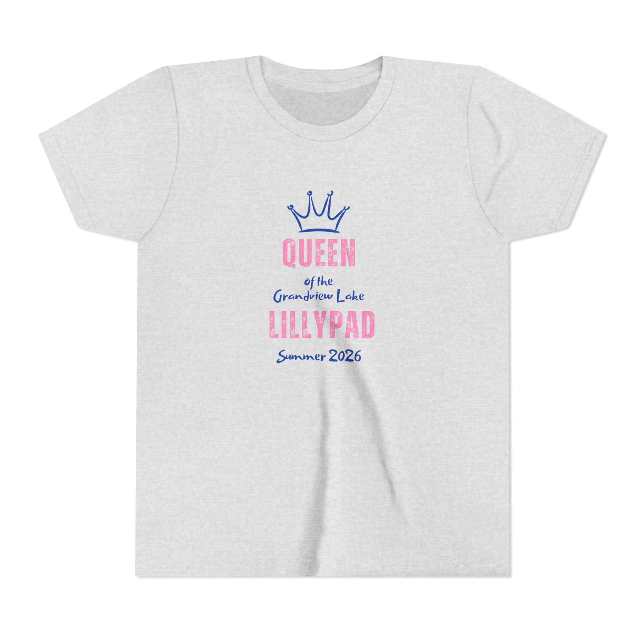 Youth Tee — "Queen of the Lillypad" Grandview Lake Crown Graphic Kids Shirt