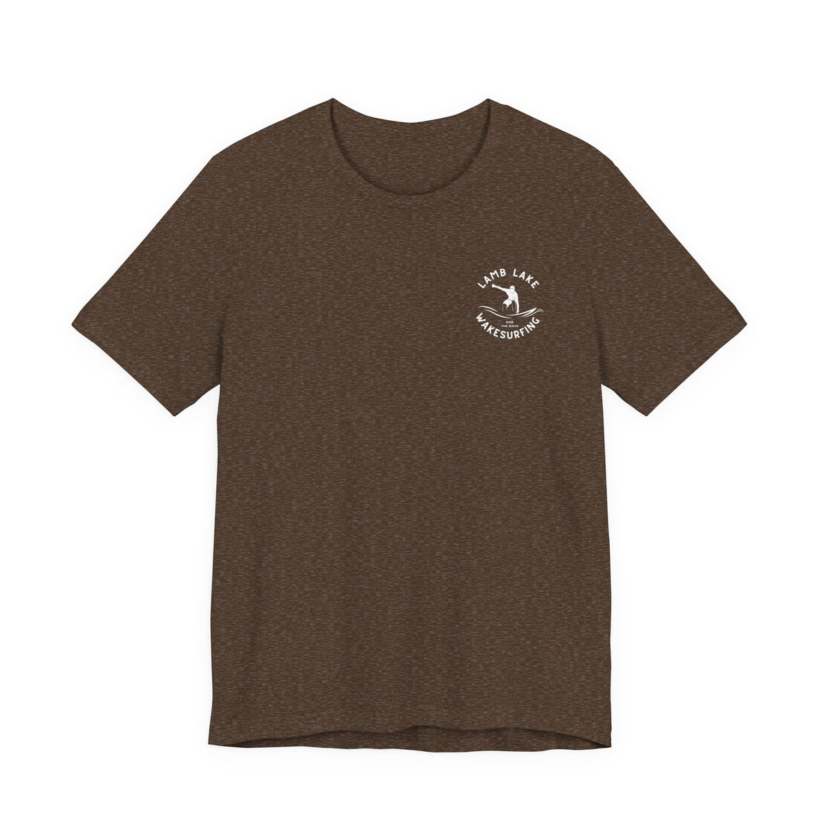 Wakesurf Pocket & Back Print Lamb Lake Minimalist Tee —  Short Sleeve Shirt