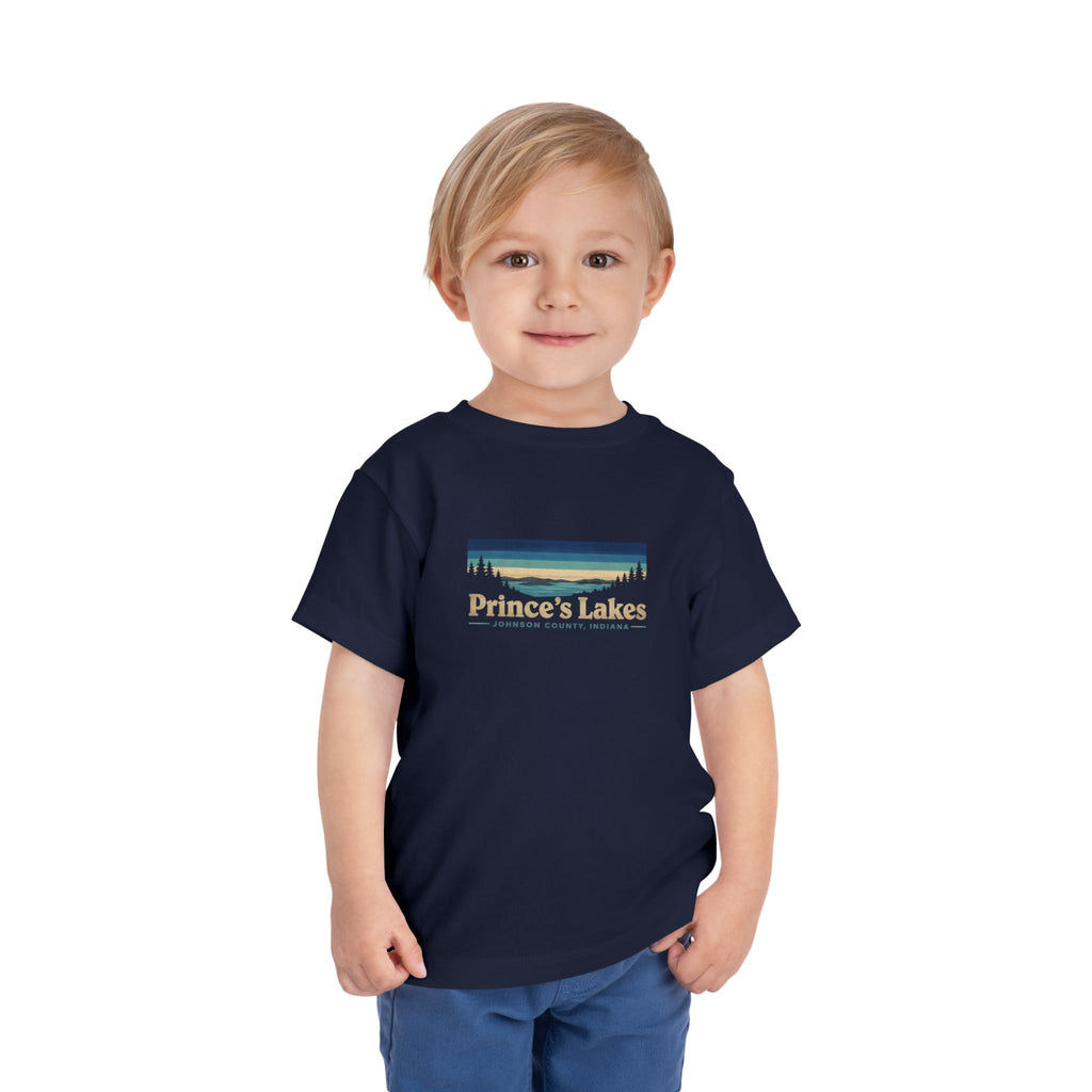 Toddler Tee - "Prince's Lakes" Retro Sunset Graphic