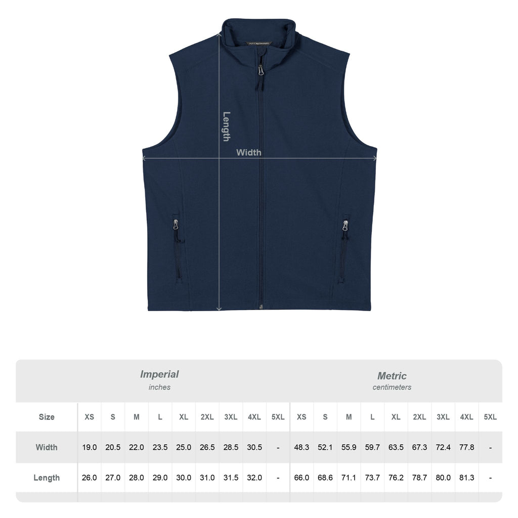 Men's Soft Shell Vest — Prince's Lakes Logo Chest