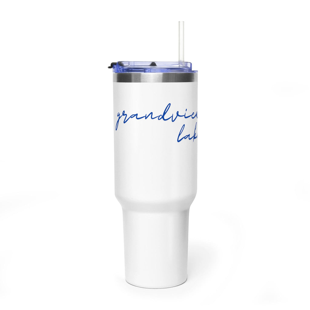 40oz Vacuum Tumbler — 'Grandview Lake' Script Insulated Travel Mug