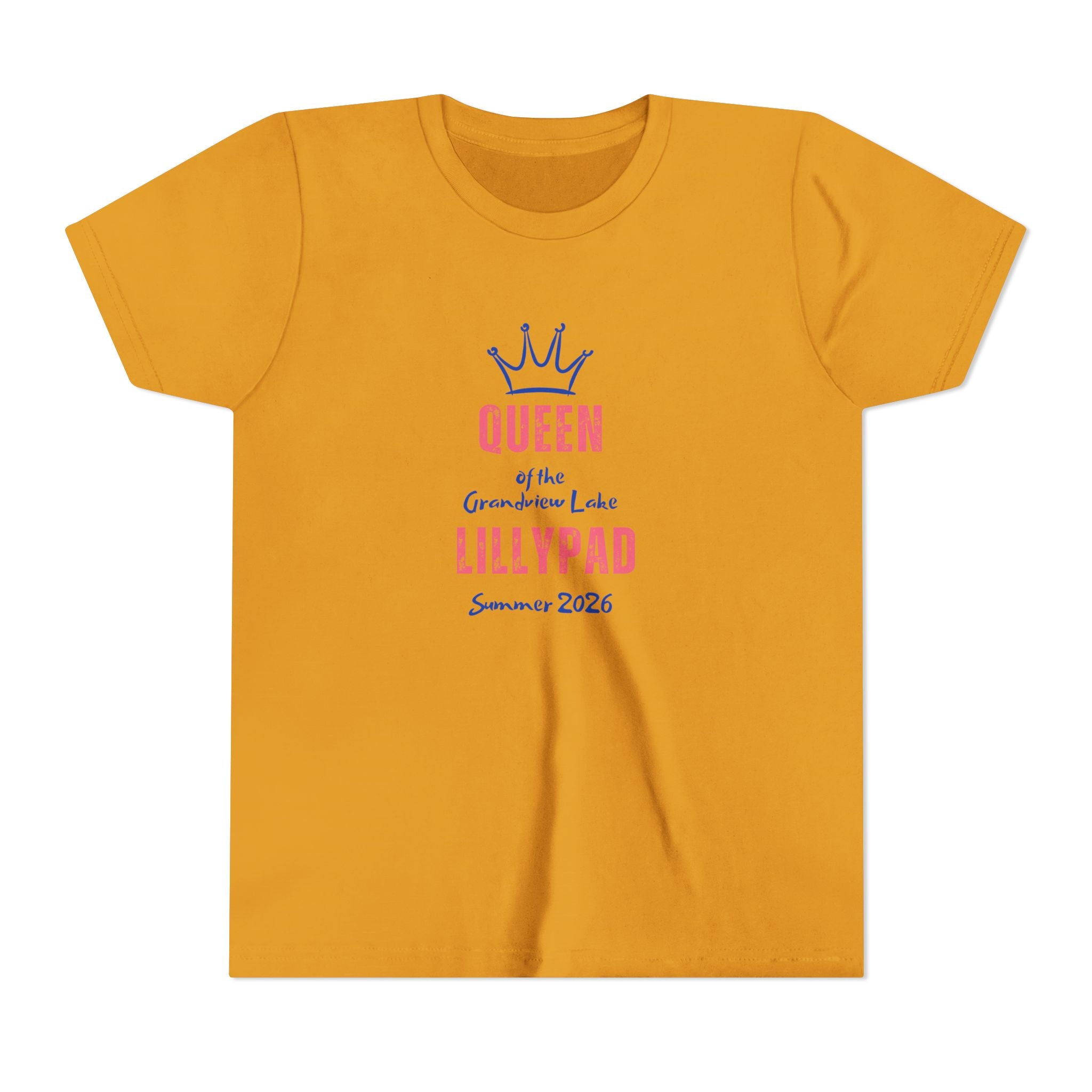 Youth Tee — "Queen of the Lillypad" Grandview Lake Crown Graphic Kids Shirt