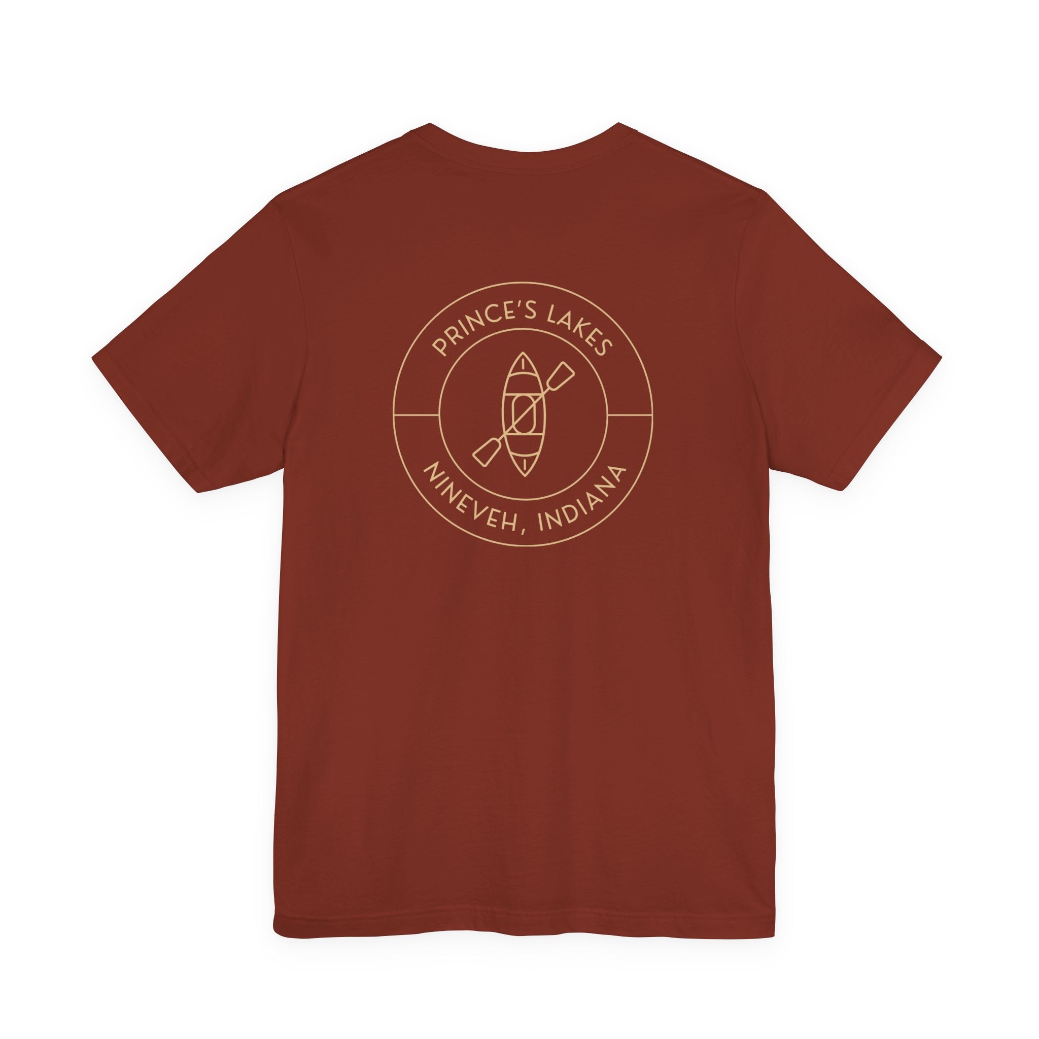 Kayak Pocket & Back Print Prince's Lakes Minimalist Tee —  Short Sleeve Shirt