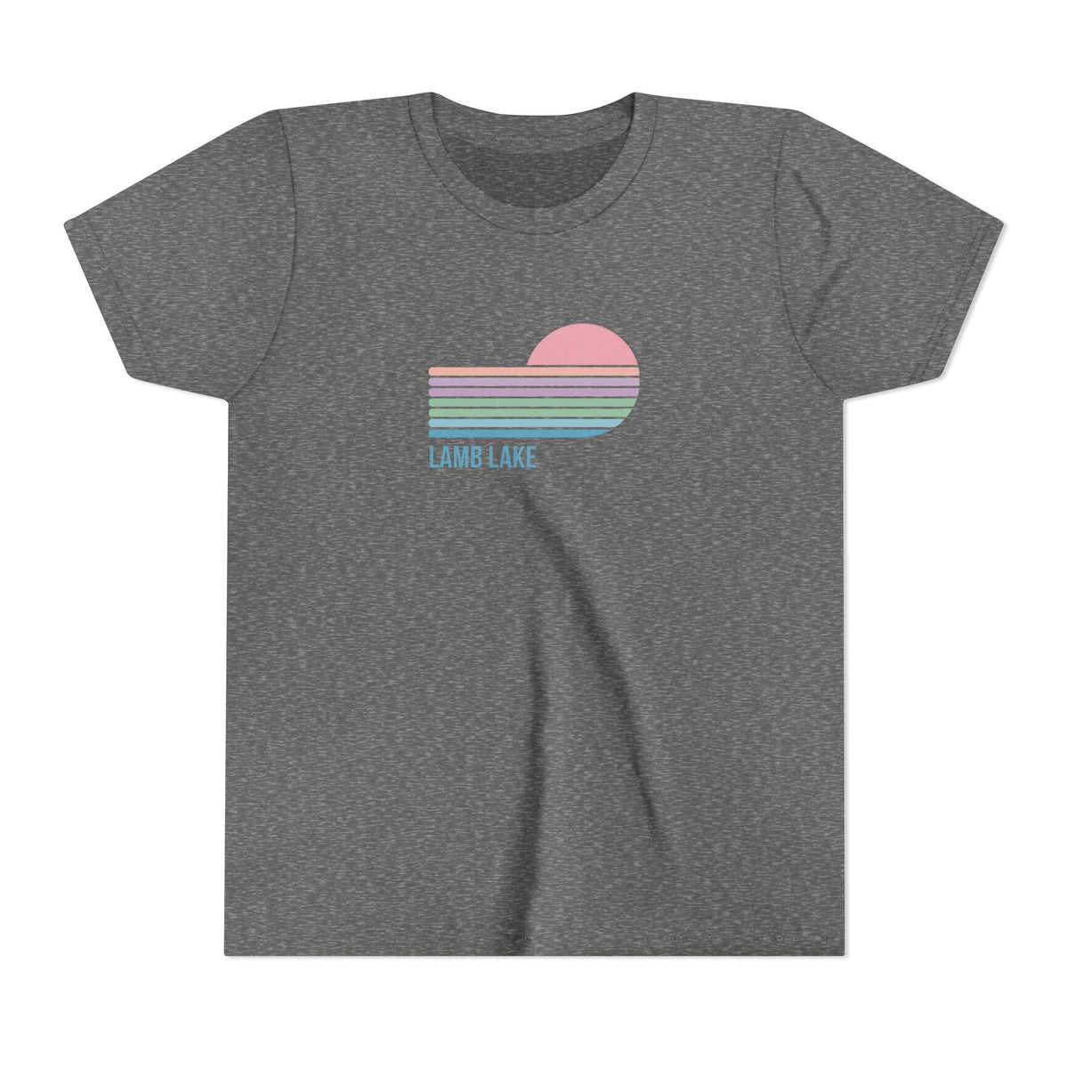 Youth Tee - Retro Pastel 'Lamb Lake' Sunset Graphic