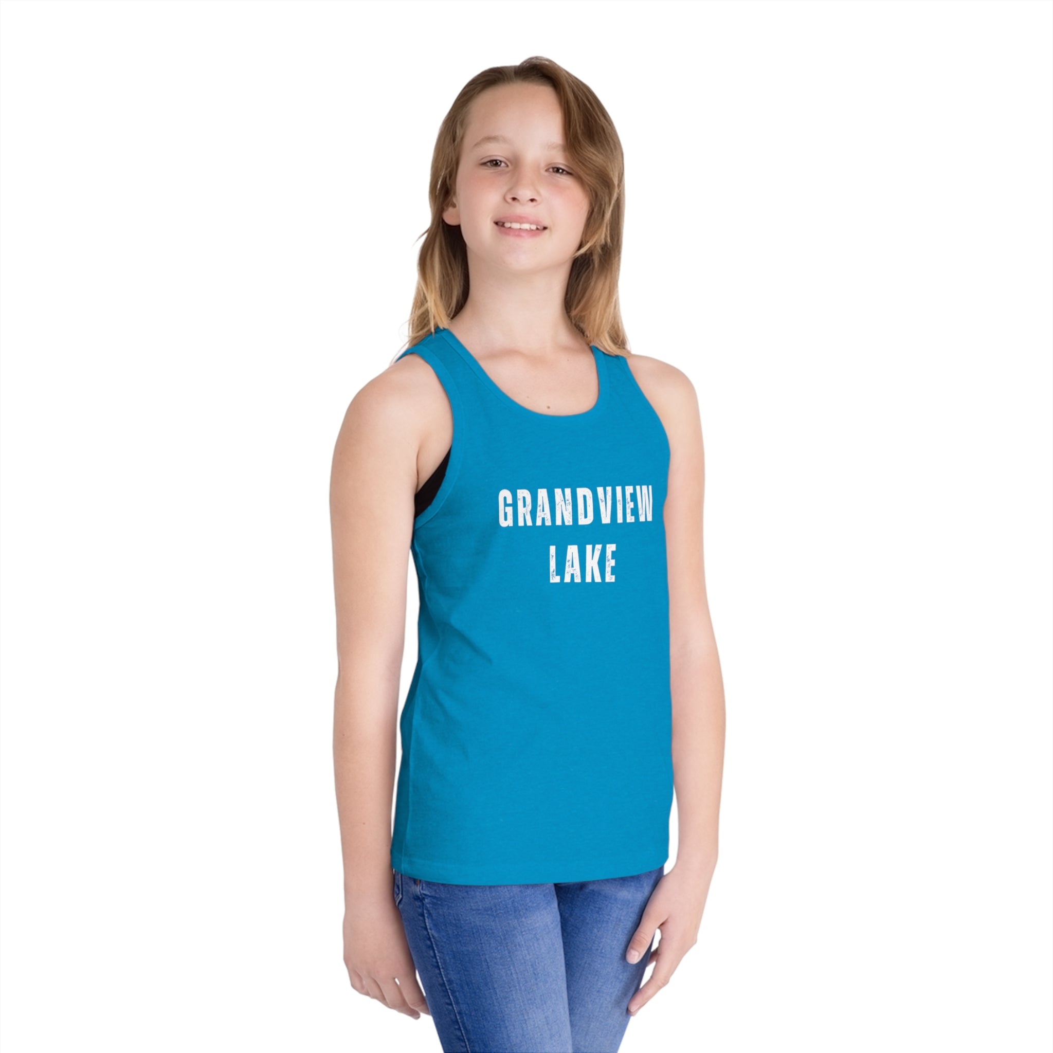 Grandview Lake Kids Tank Top — Youth Summer Lake Shirt