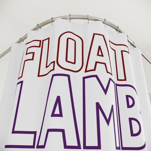 Float Lamb Lake Shower Curtain — "Float Lamb Lake Trafalgar, Indiana"