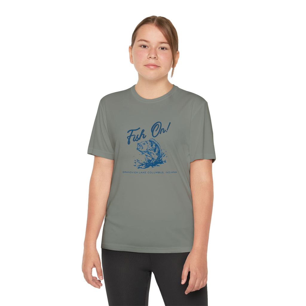 Youth Performance Tee — Grandview Lake "Fish On!" Graphic T-Shirt