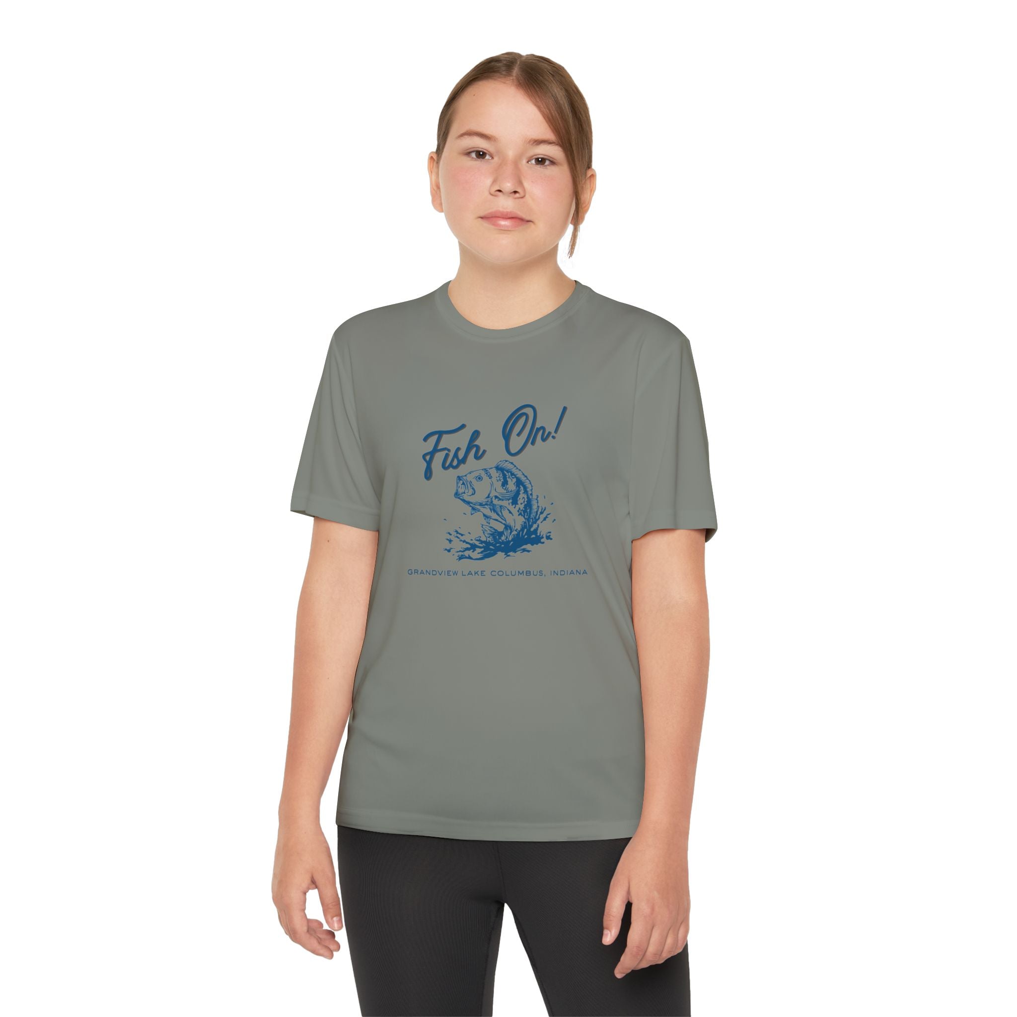Youth Performance Tee — Grandview Lake "Fish On!" Graphic T-Shirt
