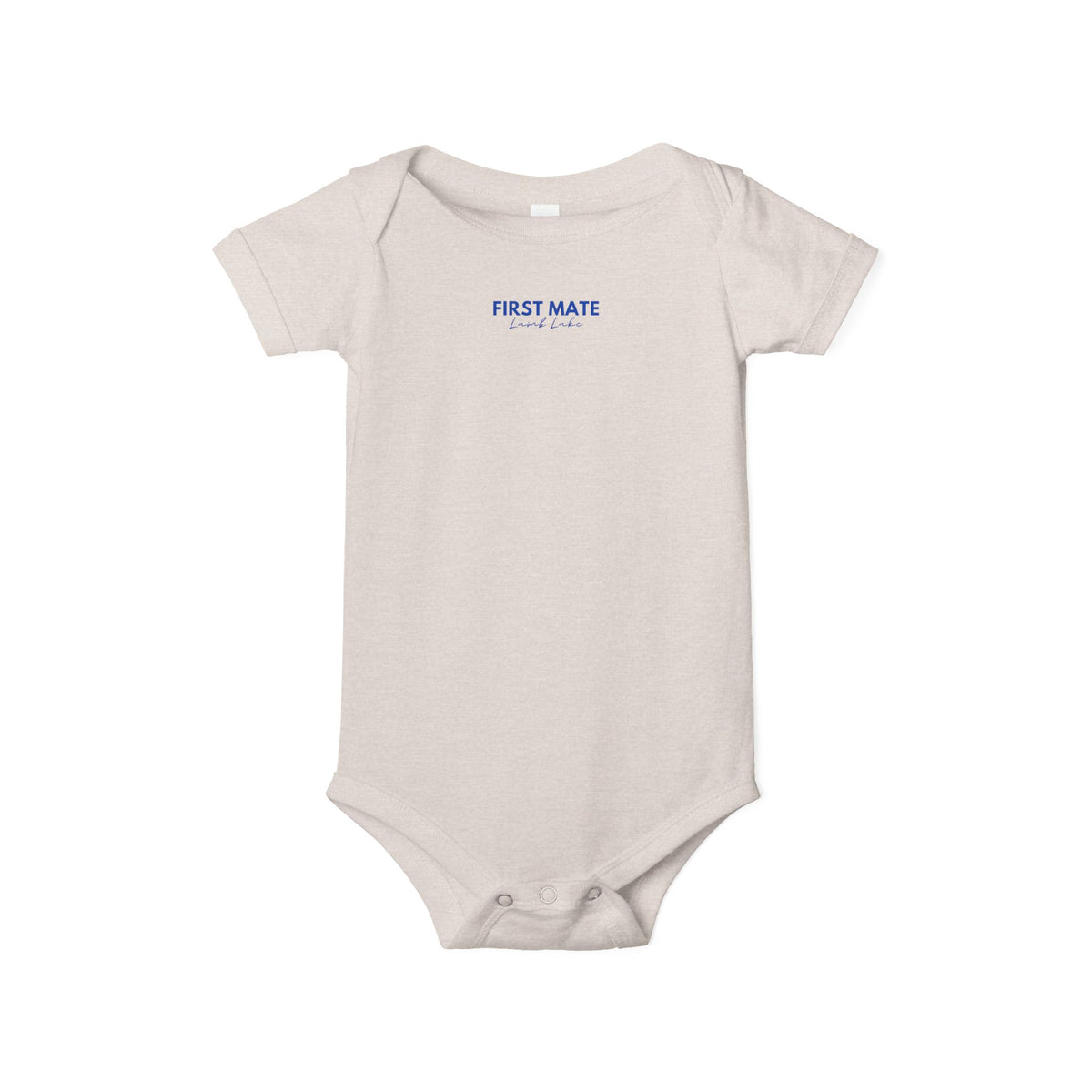 Infant Onesie "First Mate Lamb Lake" Baby Bodysuit – Cute Nautical Newborn Gift