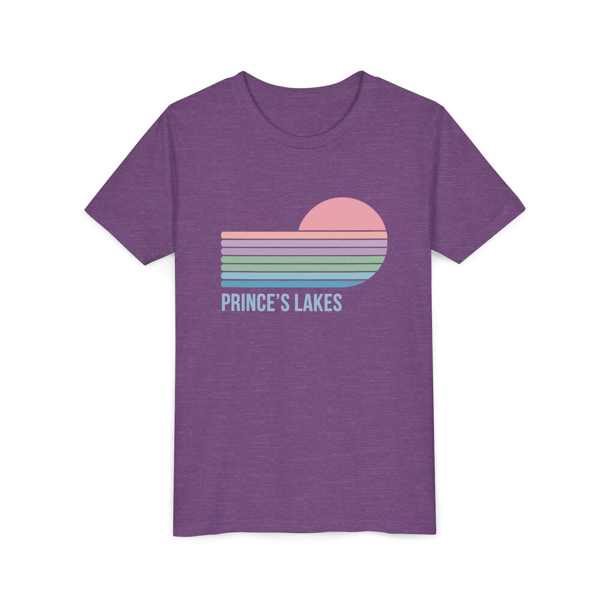 Youth Tee — 'Prince's Lakes' Pastel Retro Sunset Kids T-Shirt