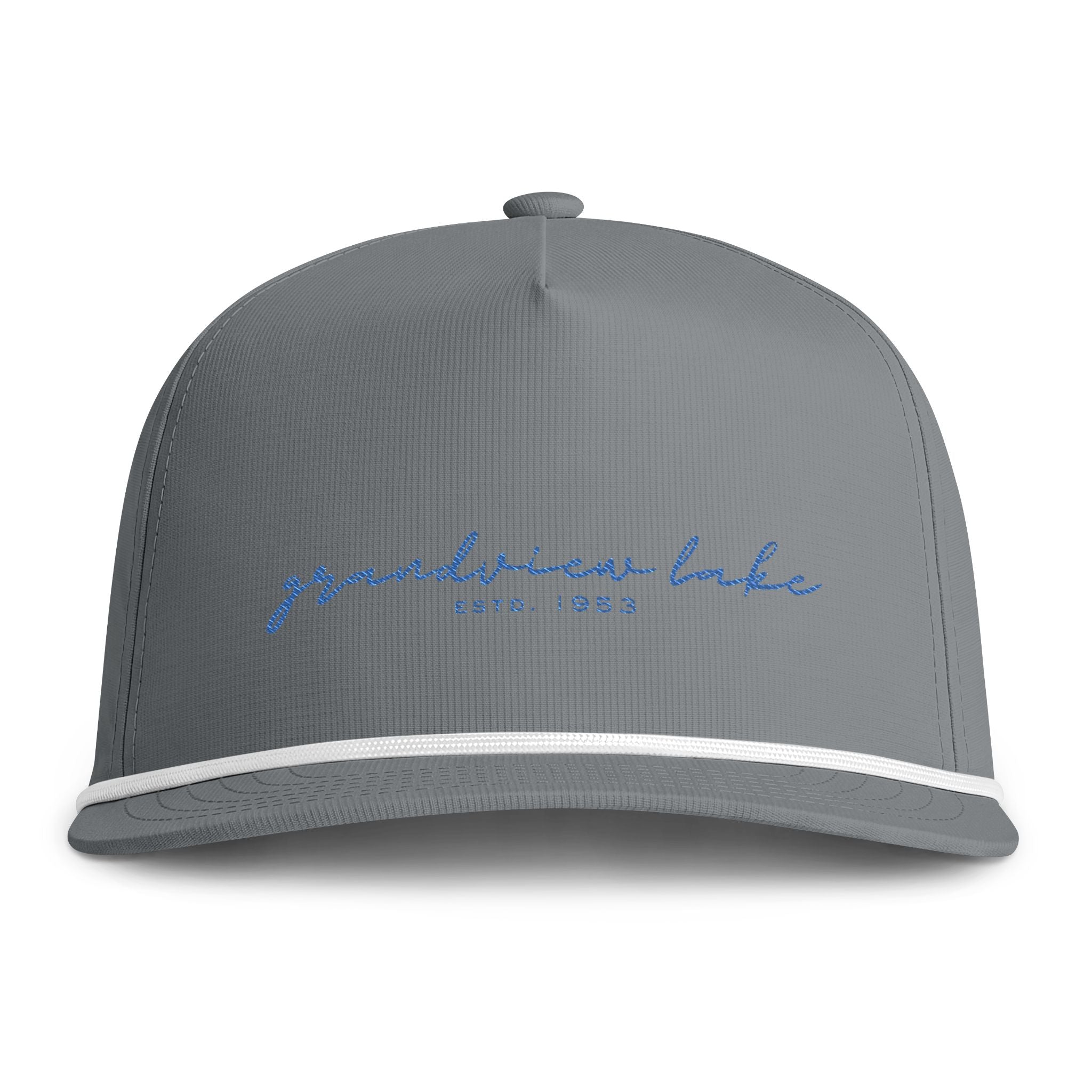 Sunwashed Rope Cap – 'Grandview Lake' Vintage Script Baseball Hat