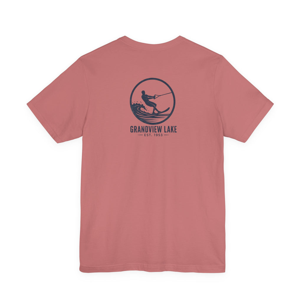 Grandview Lake Waterski Tee — Back Graphic Lake Shirt