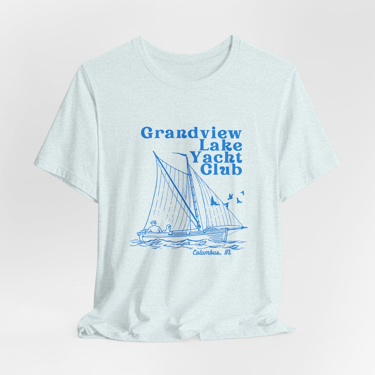 Sailboat Tee – "Grandview Lake Yacht Club" Vintage Boating T-Shirt
