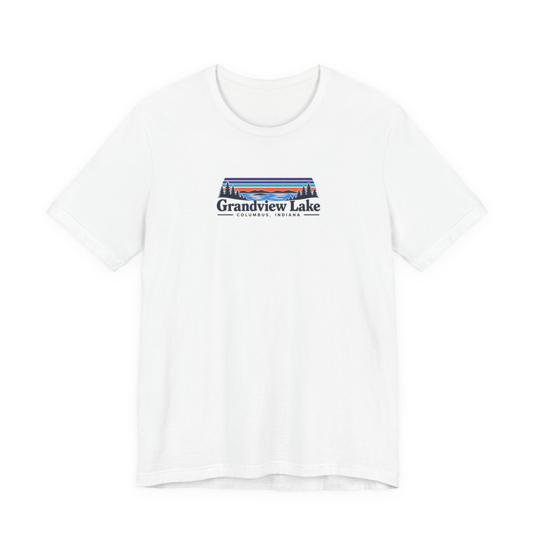 Grandview Lake Landscape Tee — Retro Mountain Lake Graphic T-Shirt