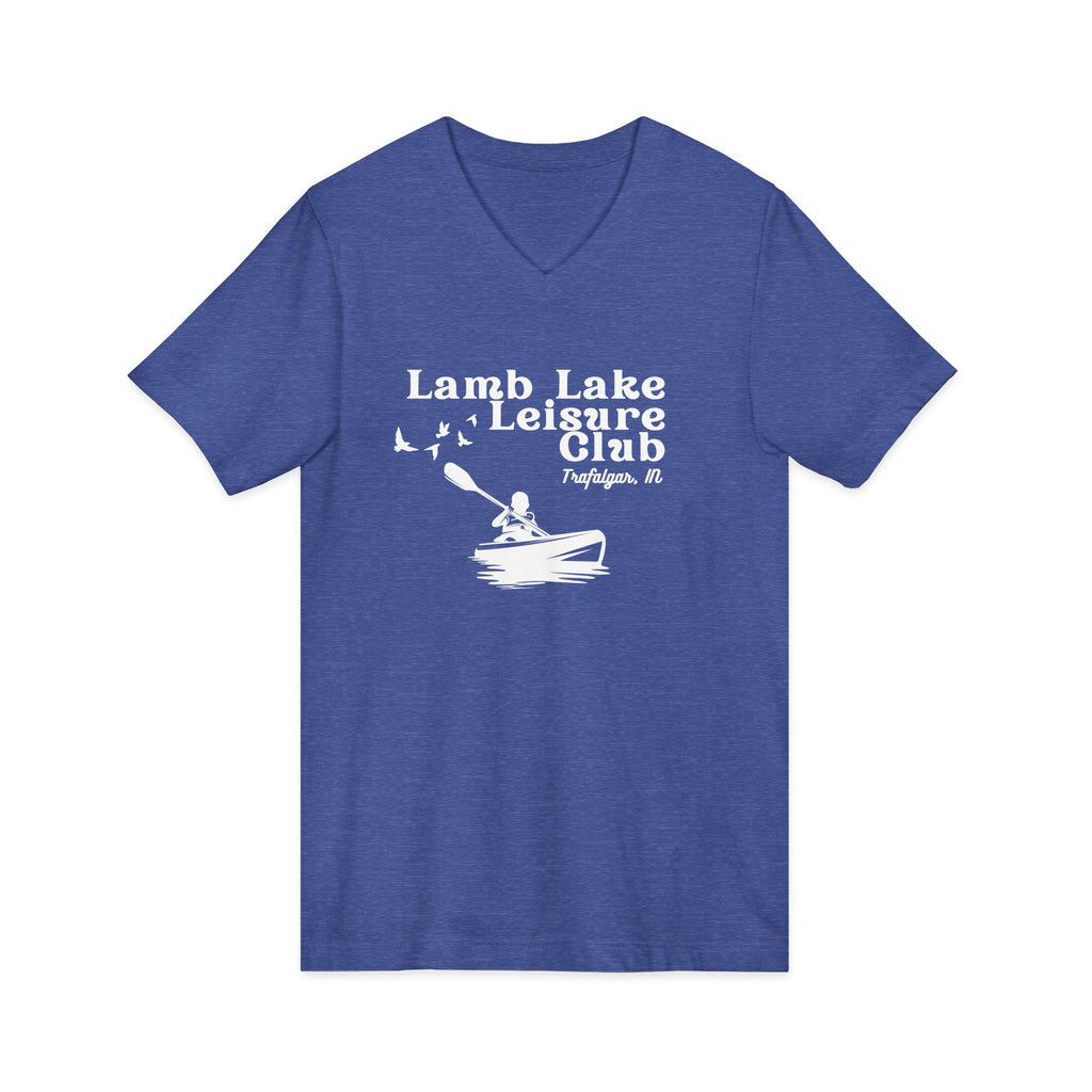 Lamb Lake Kayak Leisure Club V-Neck Tee