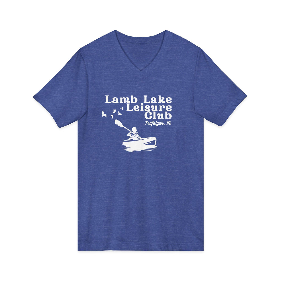 Lamb Lake Kayak Leisure Club V-Neck Tee