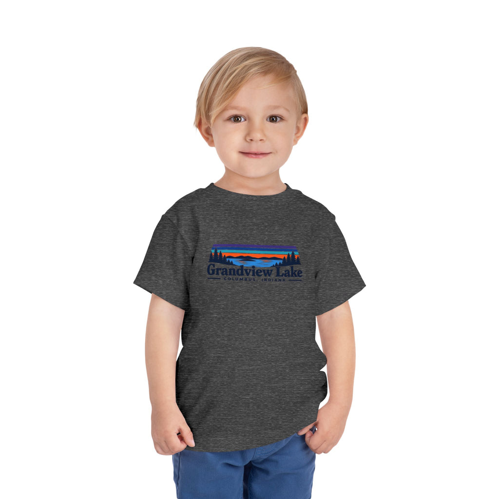 Toddler Tee - "Grandview Lake" Retro Sunset Graphic