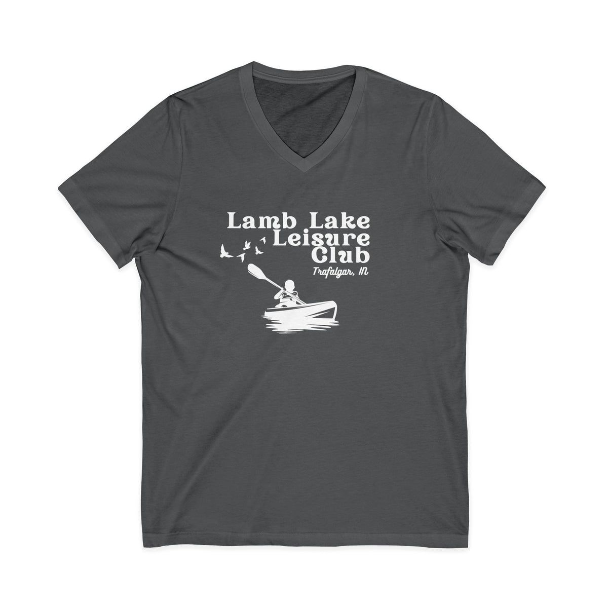 Lamb Lake Kayak Leisure Club V-Neck Tee