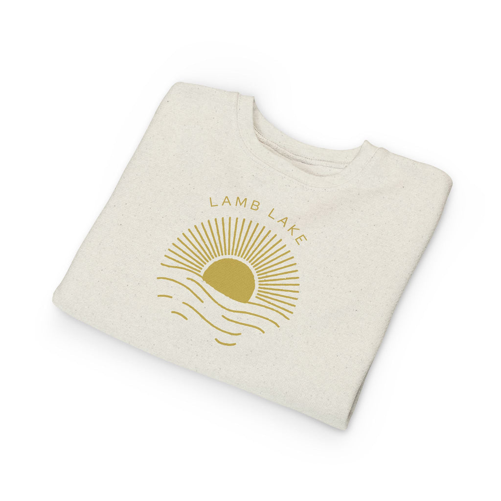 Toddler Sweatshirt - 'Lamb Lake' Sunrise Graphic Pullover for Kids