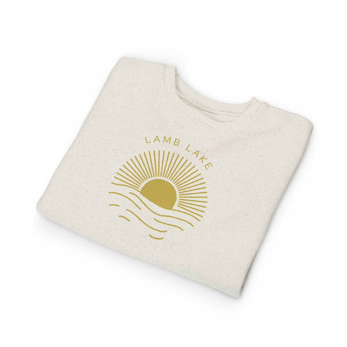 Toddler Sweatshirt - 'Lamb Lake' Sunrise Graphic Pullover for Kids