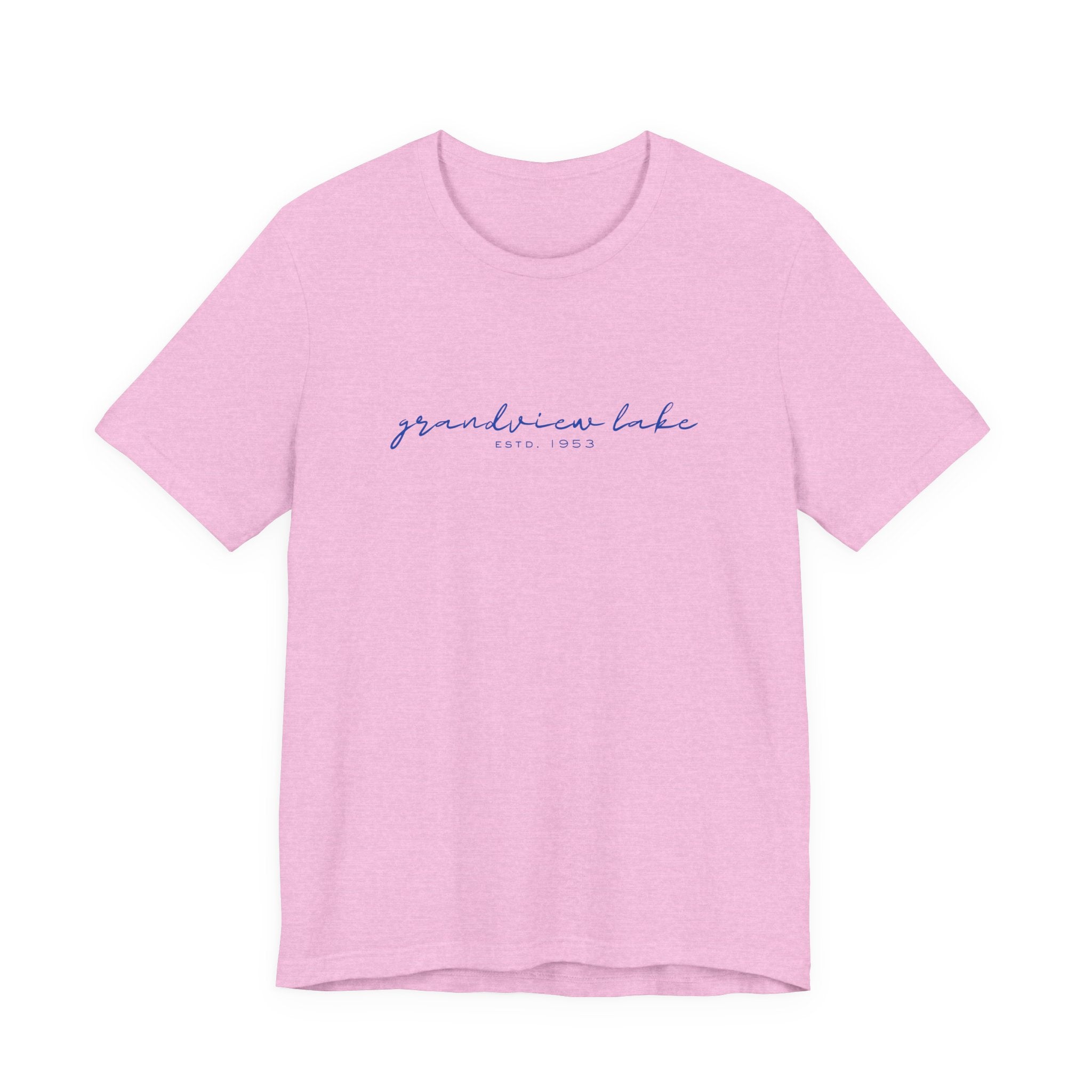 Script "grandview lake" Unisex Jersey Short Sleeve Tee