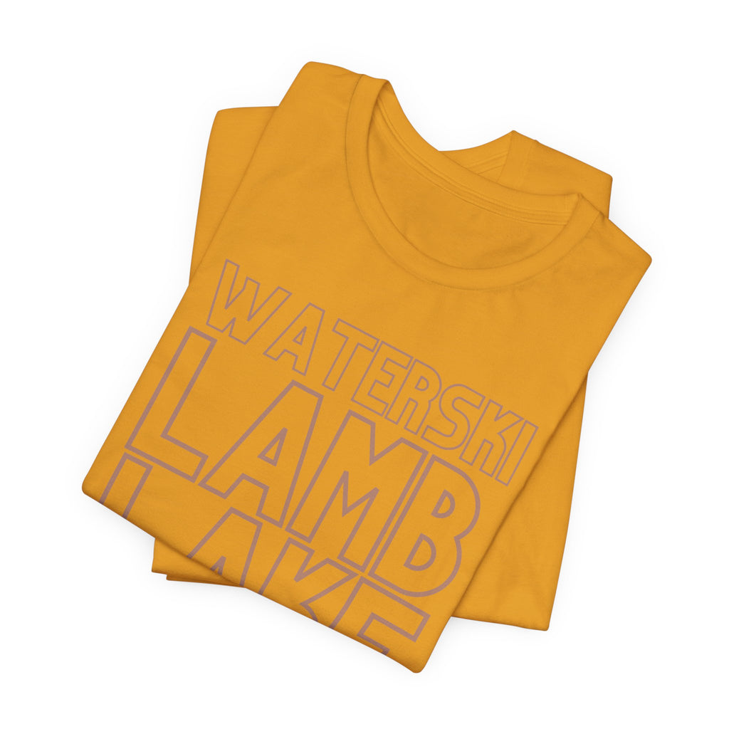 Lamb Lake Columbus Indiana Waterski Tee — Vintage Beach Town T‑Shirt