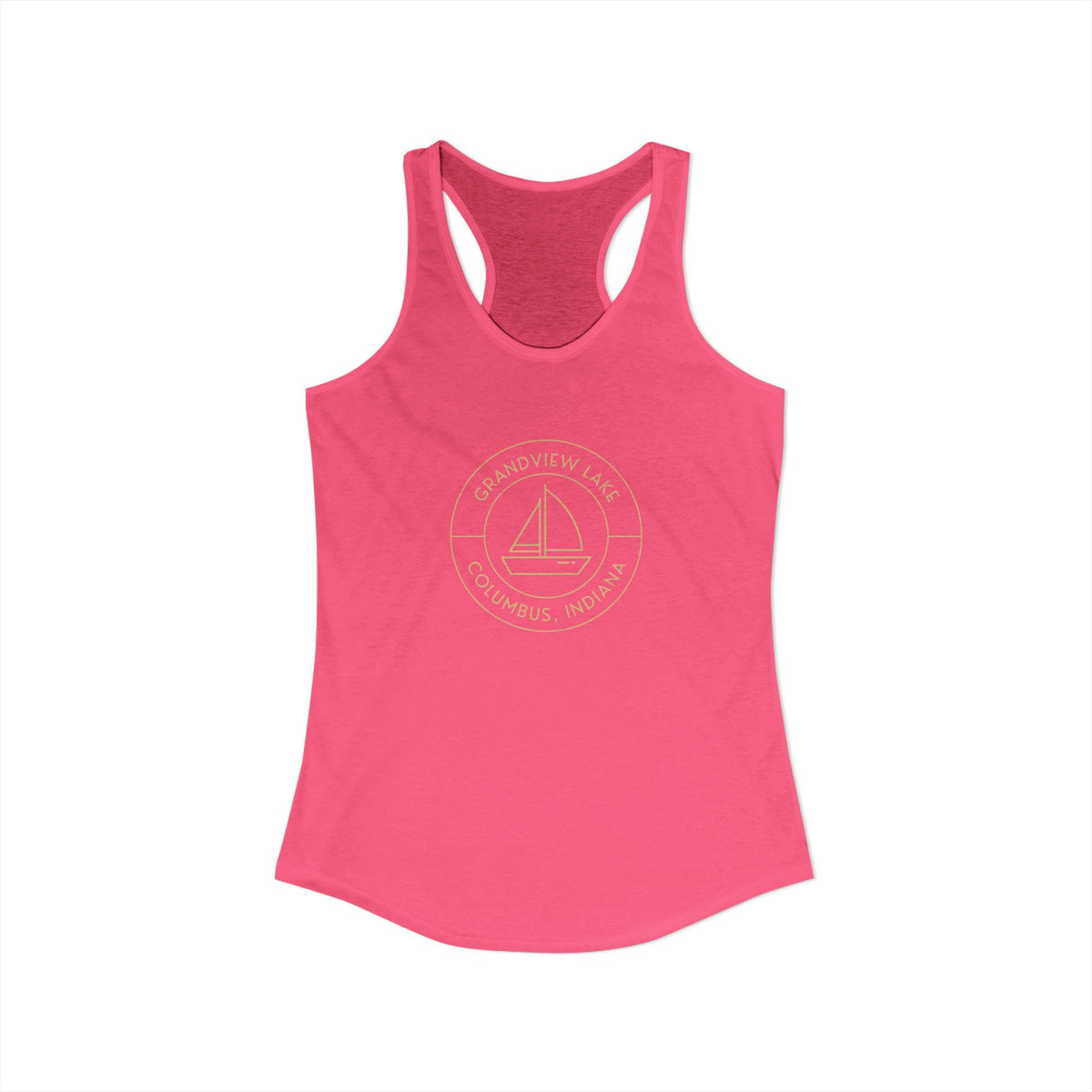 Women's Racerback Tank- Sailboat Grandview Lake
