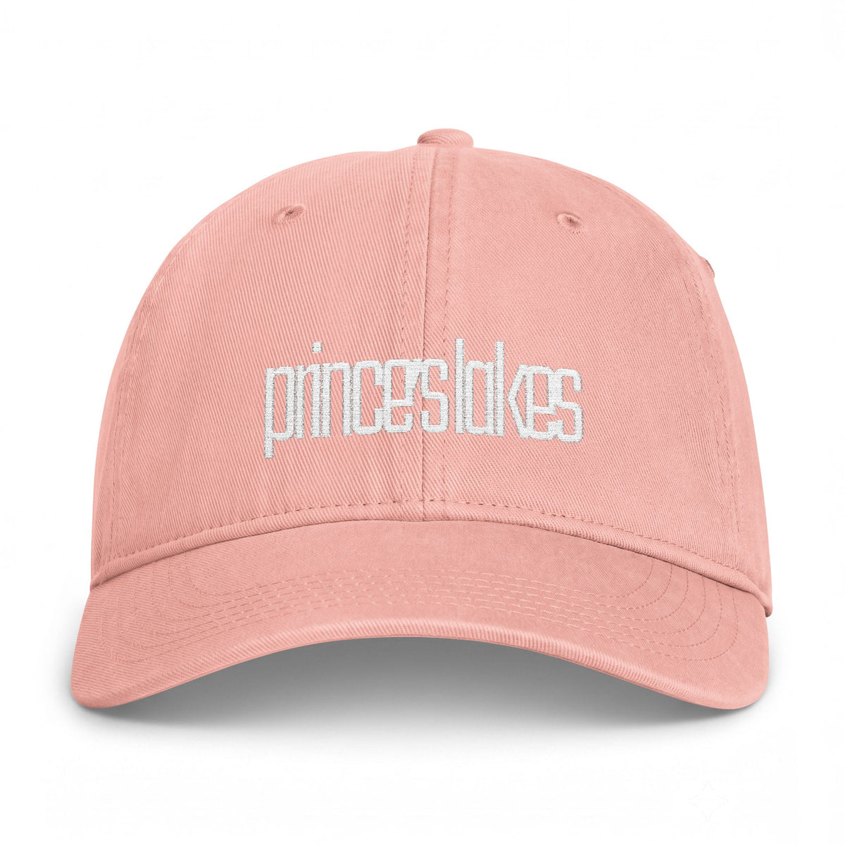 Distressed 'prince's lakes' Embroidered Washed Cap