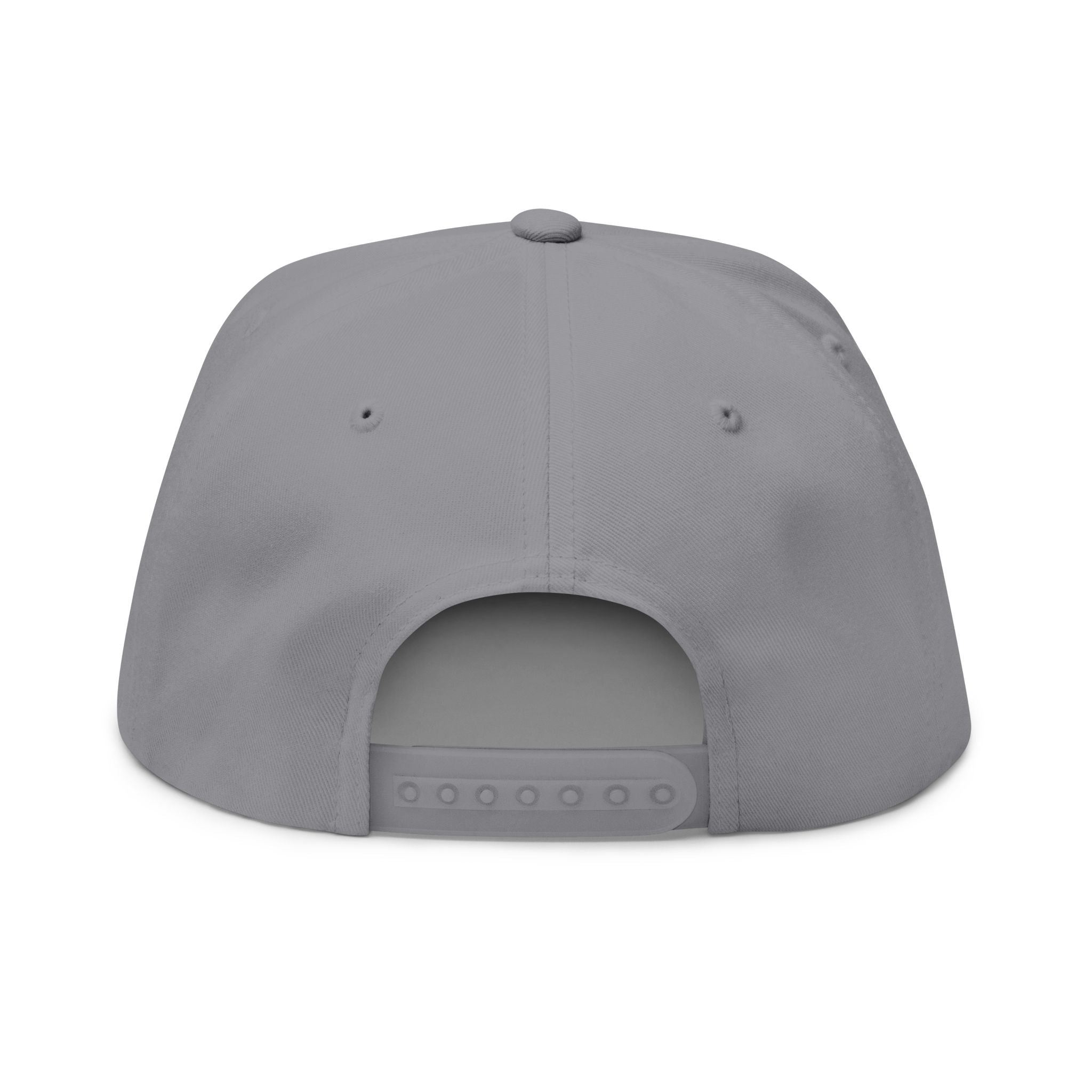 Grandview Lake White Embroidered Flat Bill Cap — Fishing & Lake Life Snapback