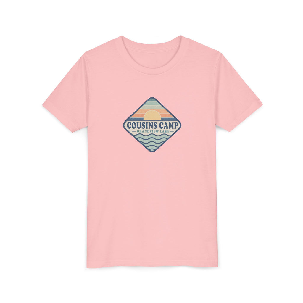 Cousins Camp Youth Tee — Retro Lakeside Summer Camp Kids Shirt