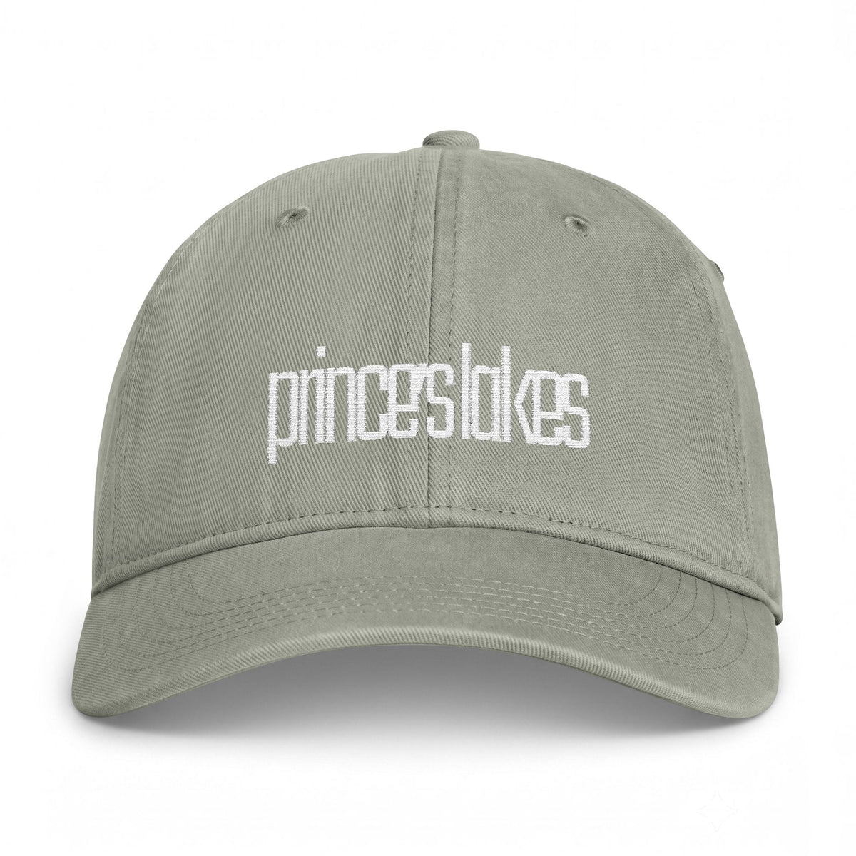 Distressed 'prince's lakes' Embroidered Washed Cap