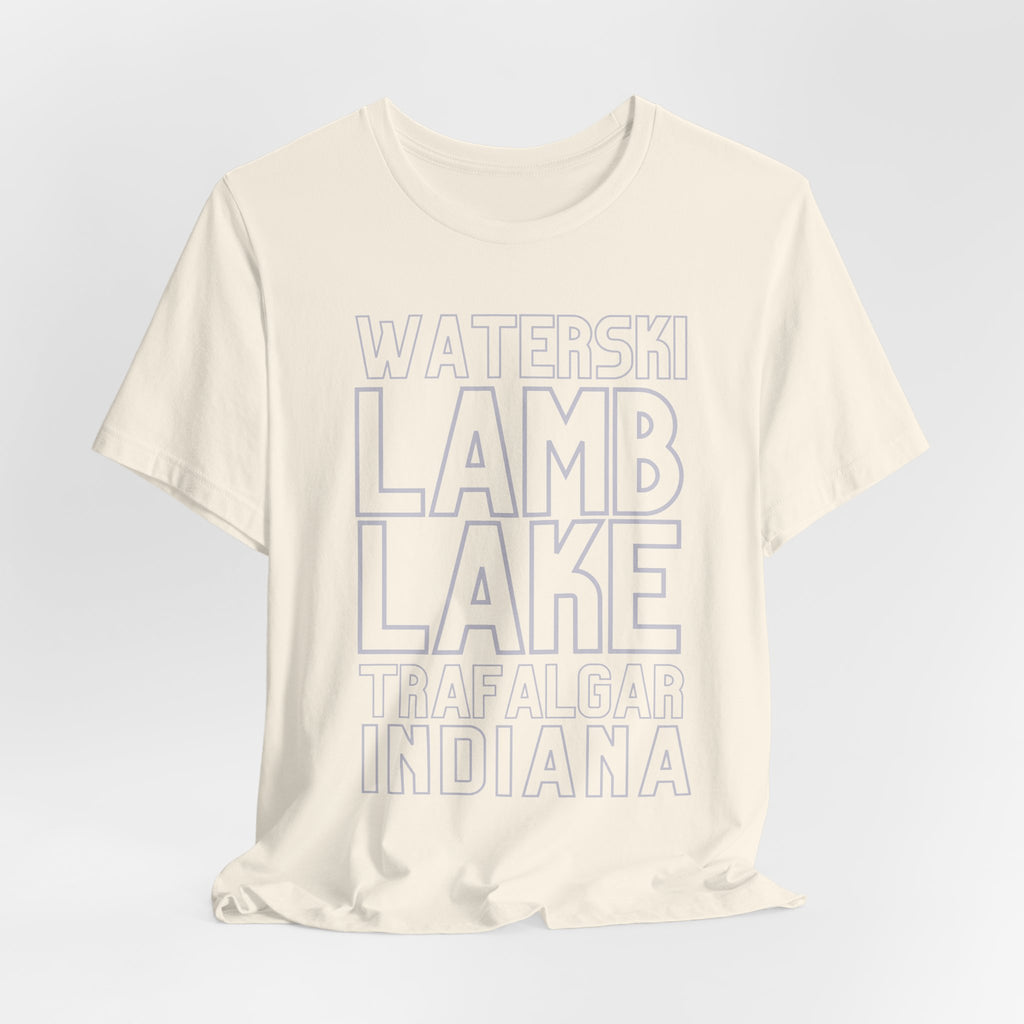 Lamb Lake Columbus Indiana Waterski Tee — Vintage Beach Town T‑Shirt