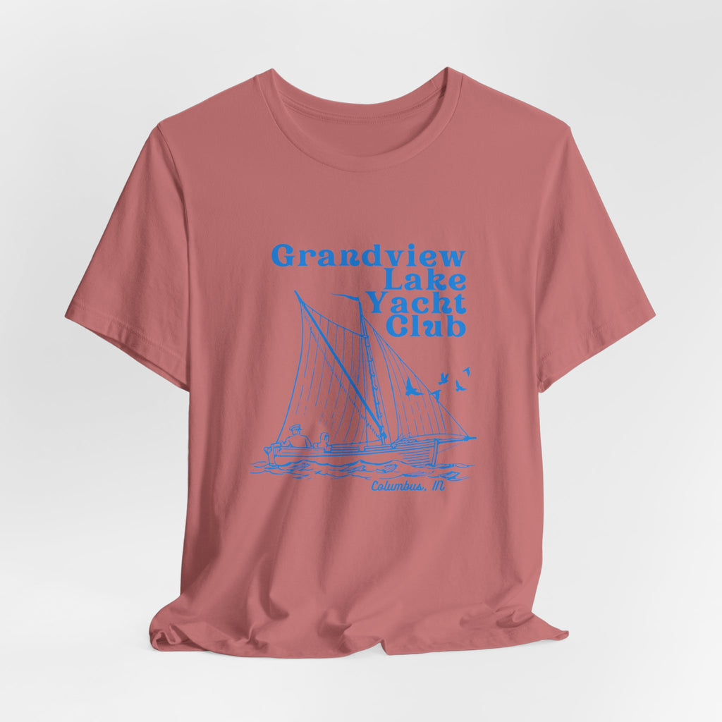 Sailboat Tee – "Grandview Lake Yacht Club" Vintage Boating T-Shirt