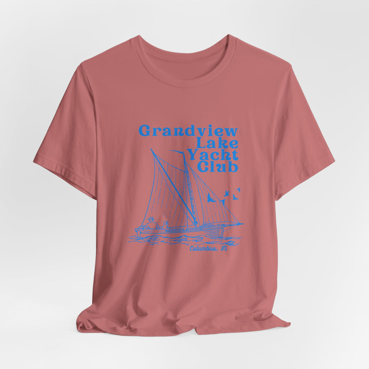 Sailboat Tee – "Grandview Lake Yacht Club" Vintage Boating T-Shirt