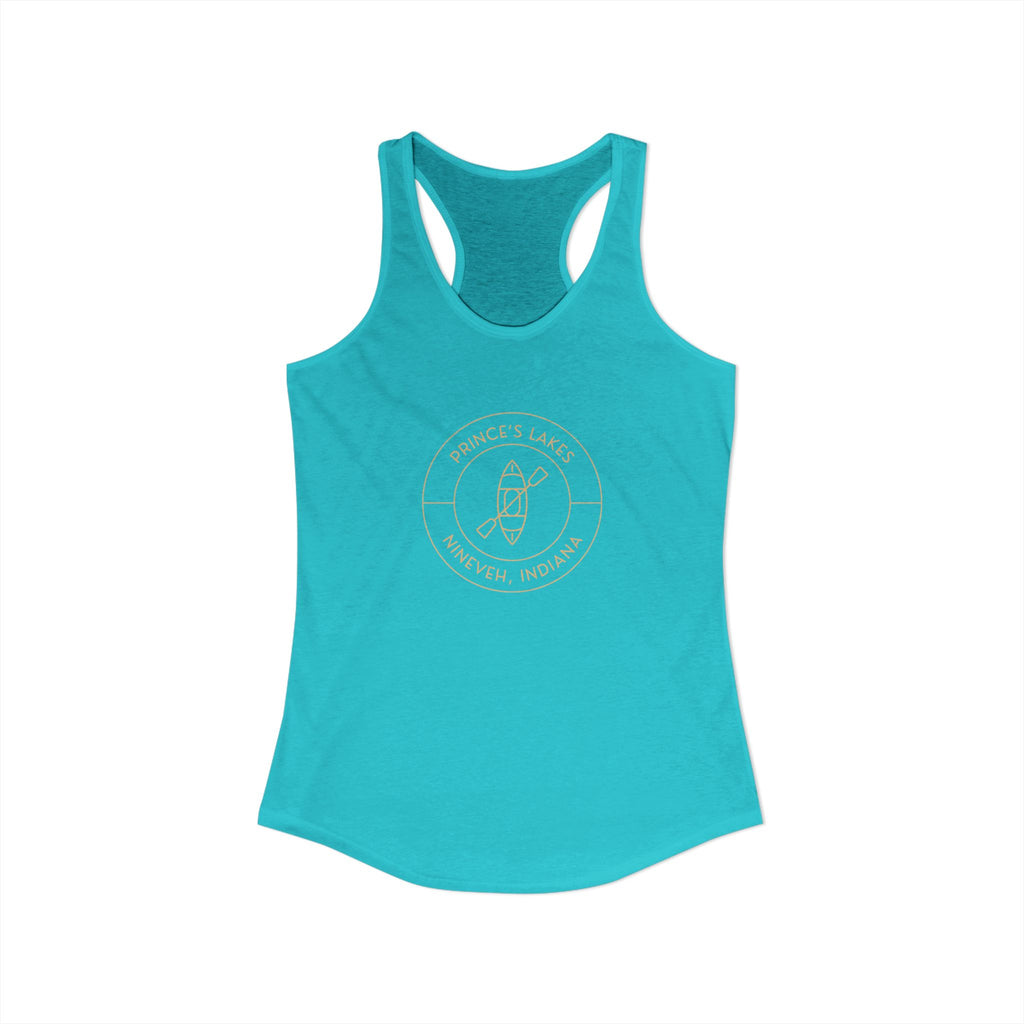 Women's Racerback Tank- "Kayak Prince's Lakes"