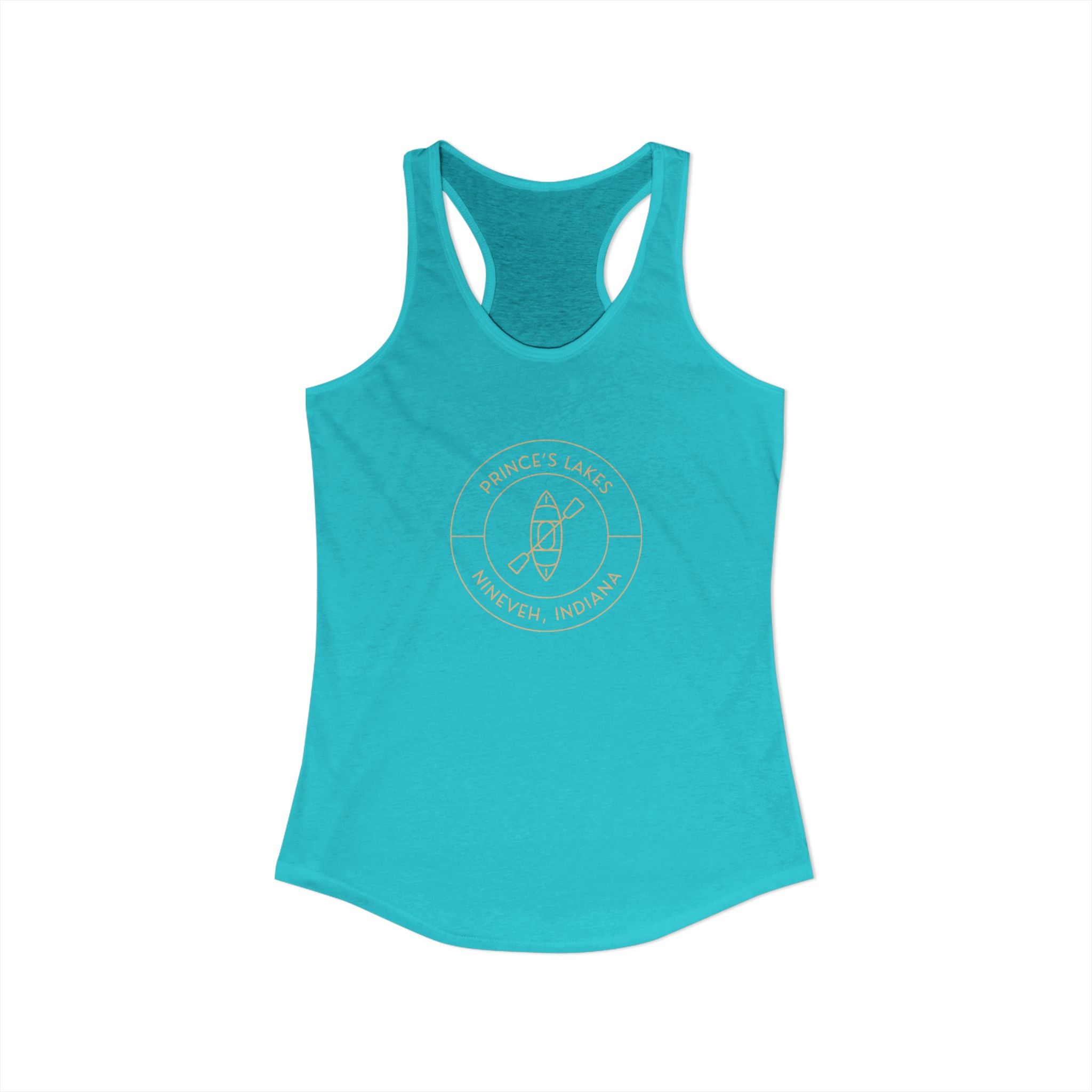 Women's Racerback Tank- "Kayak Prince's Lakes"
