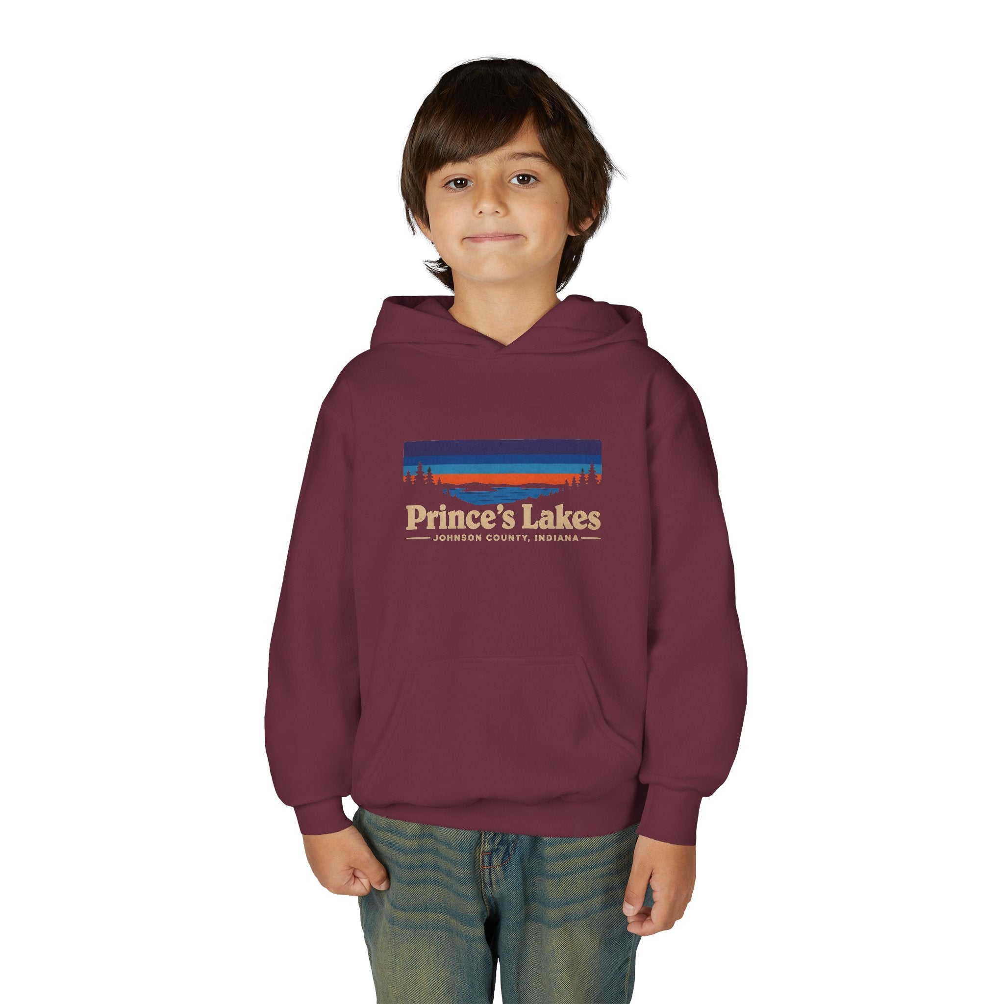 Youth Hoodie - Prince's Lakes Sunset Logo