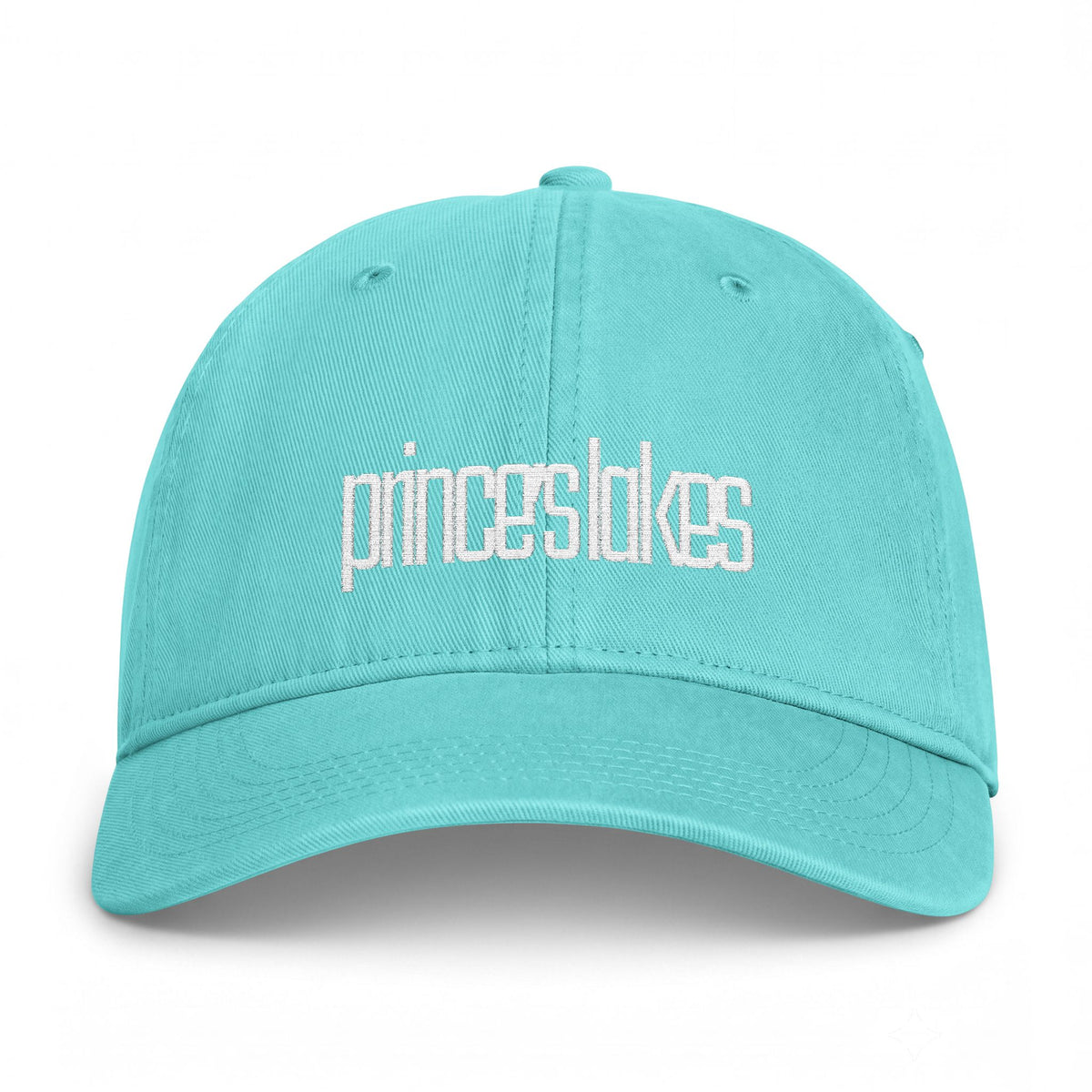 Distressed 'prince's lakes' Embroidered Washed Cap