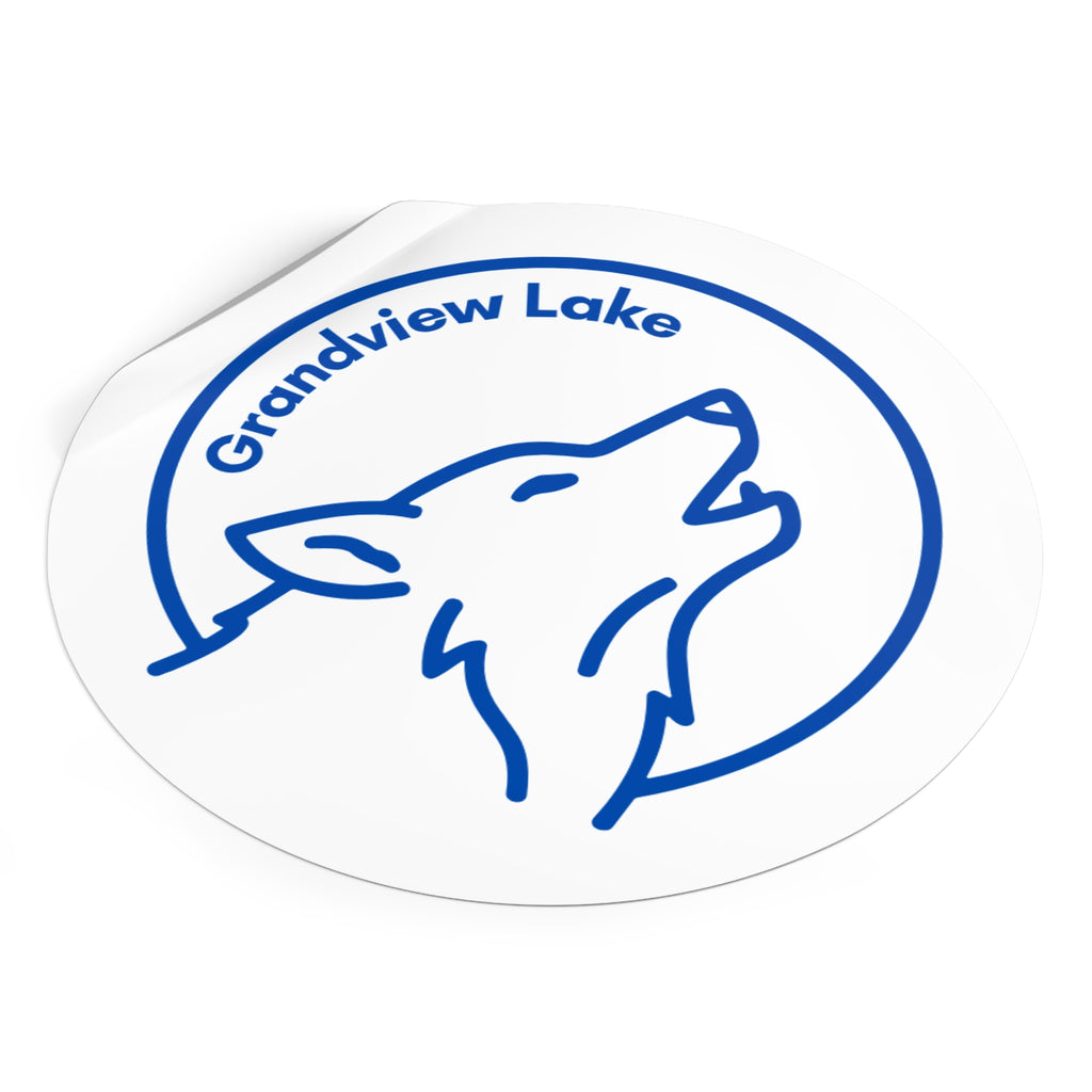Grandview Lake Full Moon Club Round Vinyl Sticker