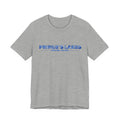 Prince's Lakes, Indiana Tee — Vintage Blue Text Short Sleeve T-Shirt