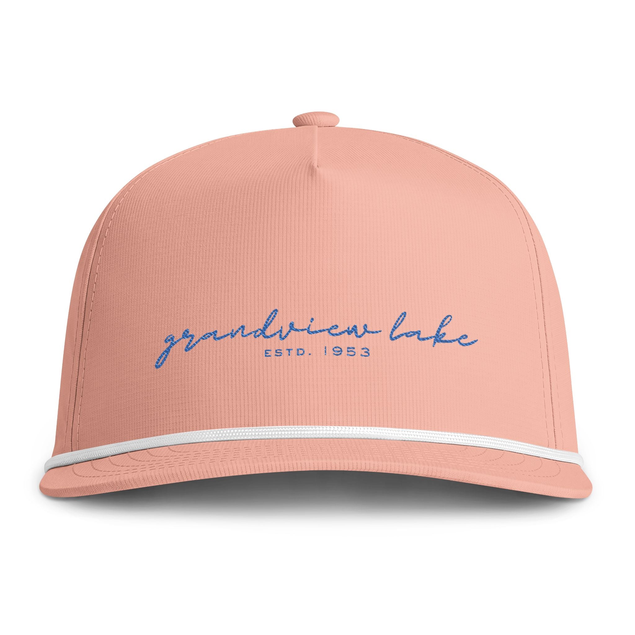 Sunwashed Rope Cap – 'Grandview Lake' Vintage Script Baseball Hat
