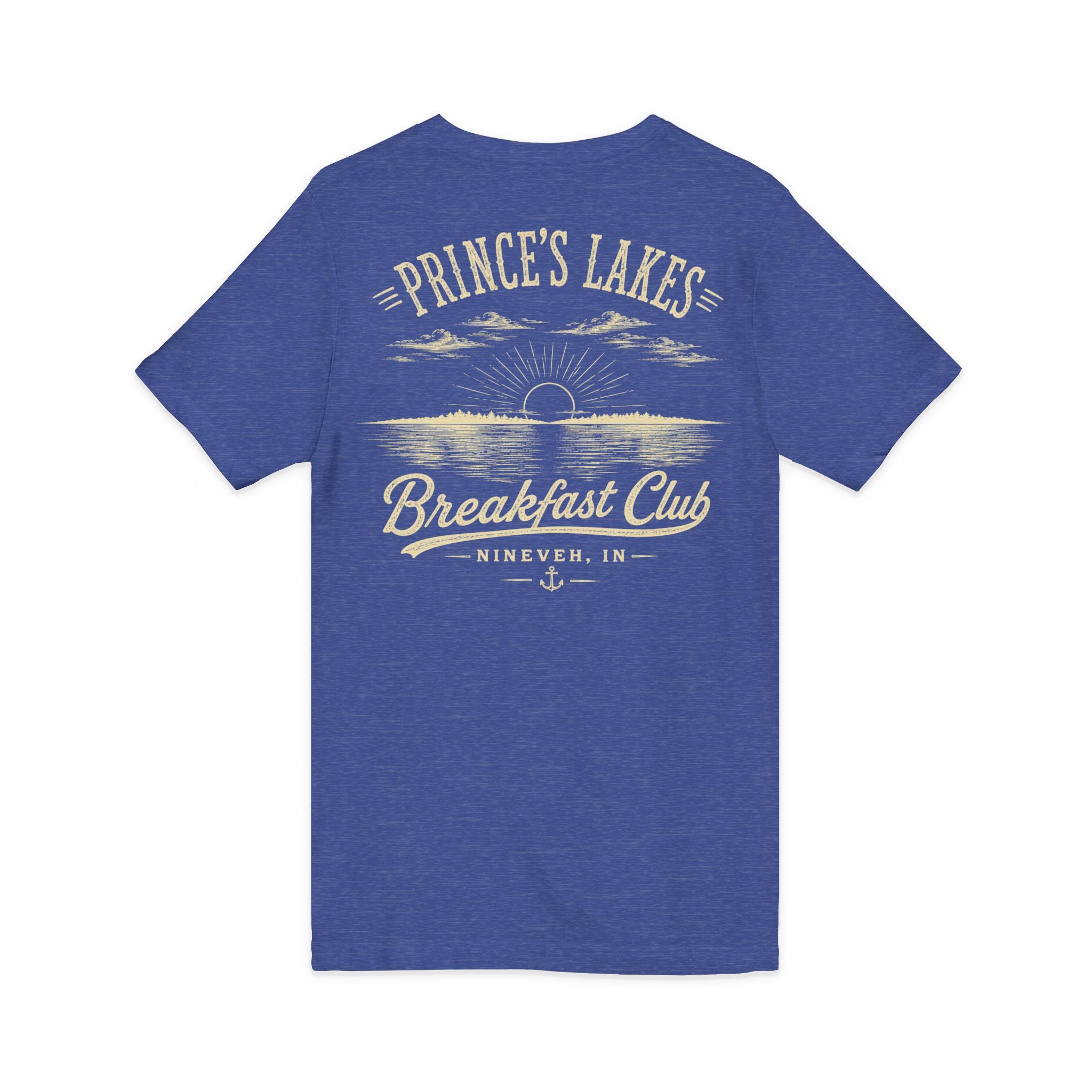 Good Food Good Company Good Morning V-Neck Tee — Retro Lake Breakfast Club Graphic Shirt