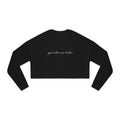 Cropped Hem Sweatshirt — 'grandview lake' Script Logo, Cozy Casual Pullover