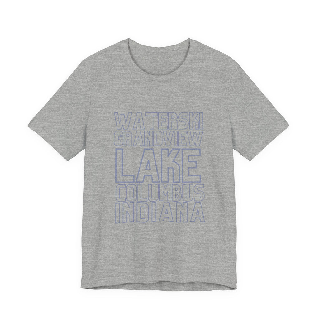 Grandview Lake Columbus Indiana Waterski Tee — Vintage Beach Town T‑Shirt