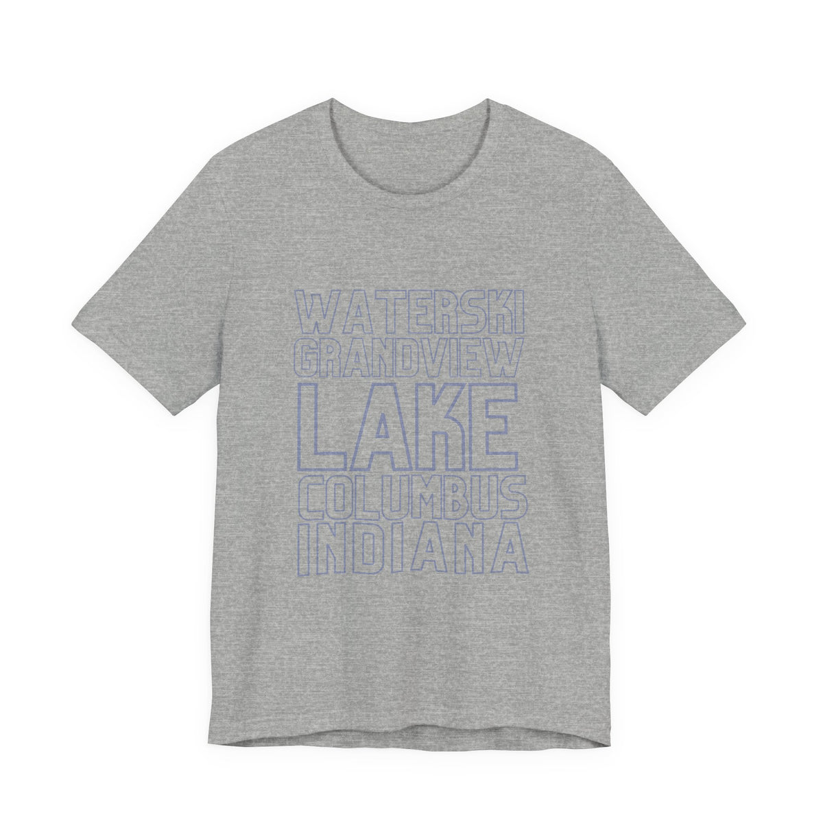 Grandview Lake Columbus Indiana Waterski Tee — Vintage Beach Town T‑Shirt