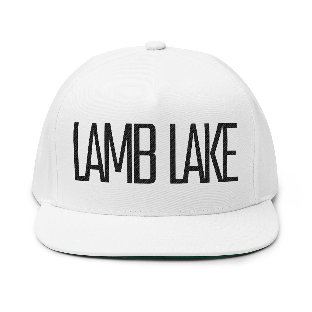 LAMB LAKE Embroidered Flat Bill Cap