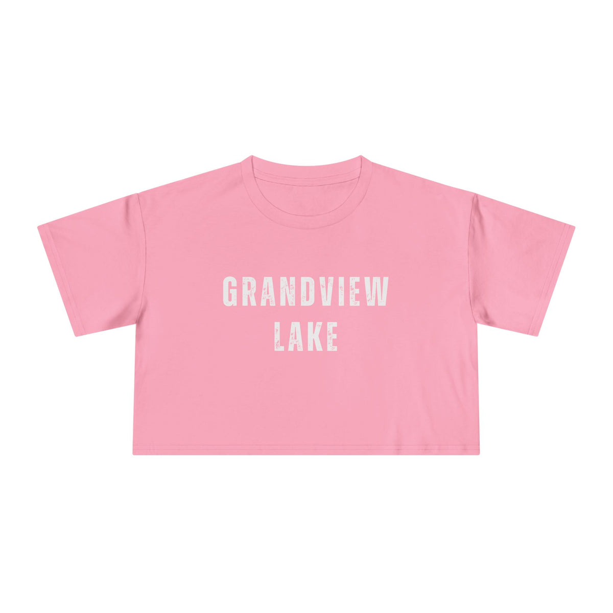 Grandview Lake Crop Tee — Women's Casual Lakeside Graphic Top
