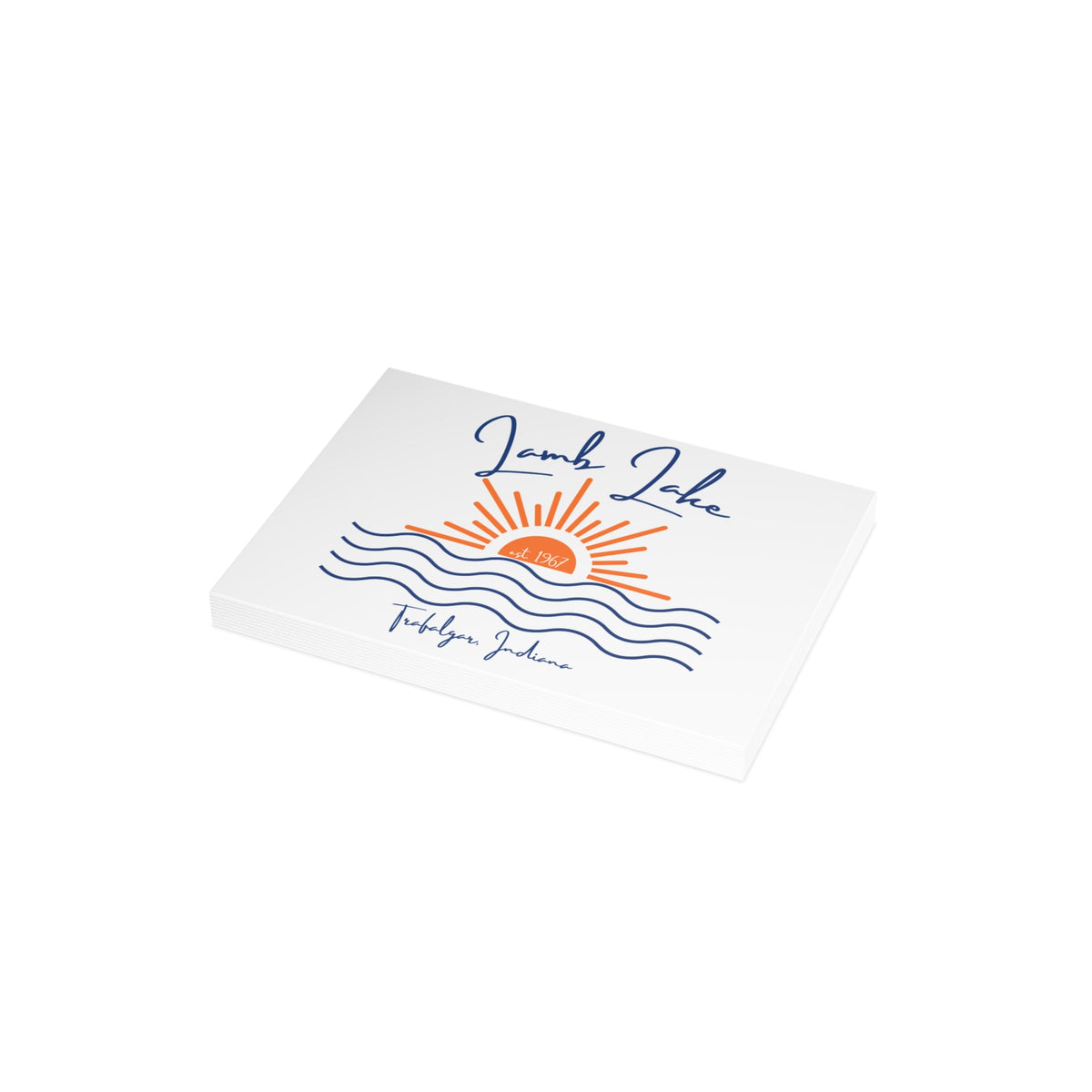 Postcard Bundles (envelopes not included) - Lamb Lake Script Sunset over Water